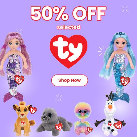 50% Off On Selected TY Toys