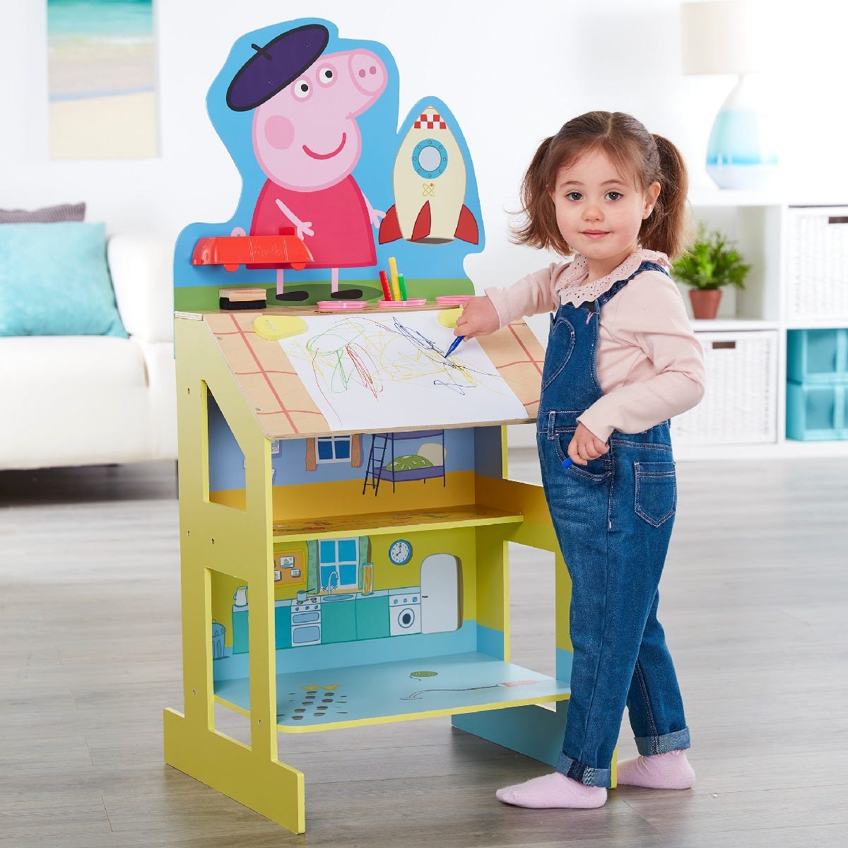 Peppa Pig Play And Draw Wooden Easel