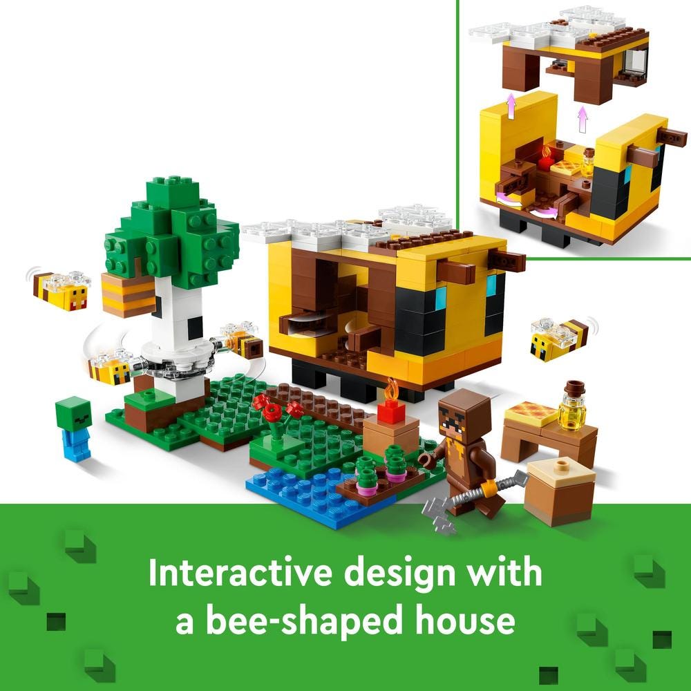 LEGO 21241 Minecraft The Bee Cottage Toy House With Animals