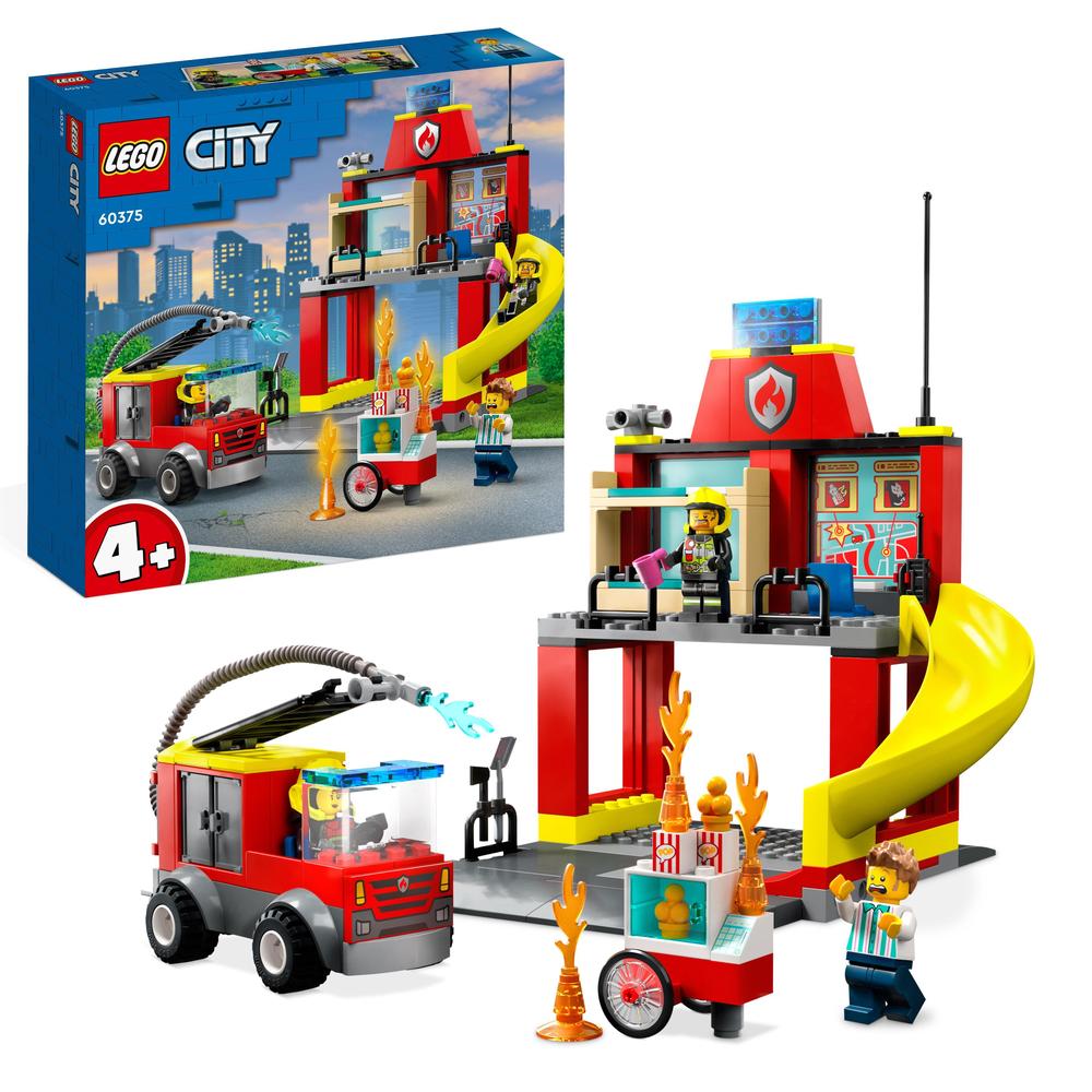 LEGO® 60375 City 4+ Fire Station And Fire Engine Toy Playset