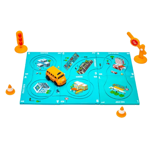 Image of Hamleys Magnetic Puzzle Track With Fire Engine 13 Pieces