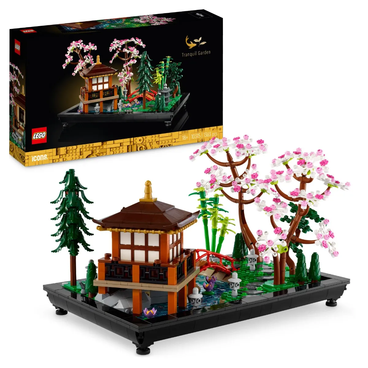 Lego(r) 10315 Icons Tranquil Garden Botanical Set with Flowers