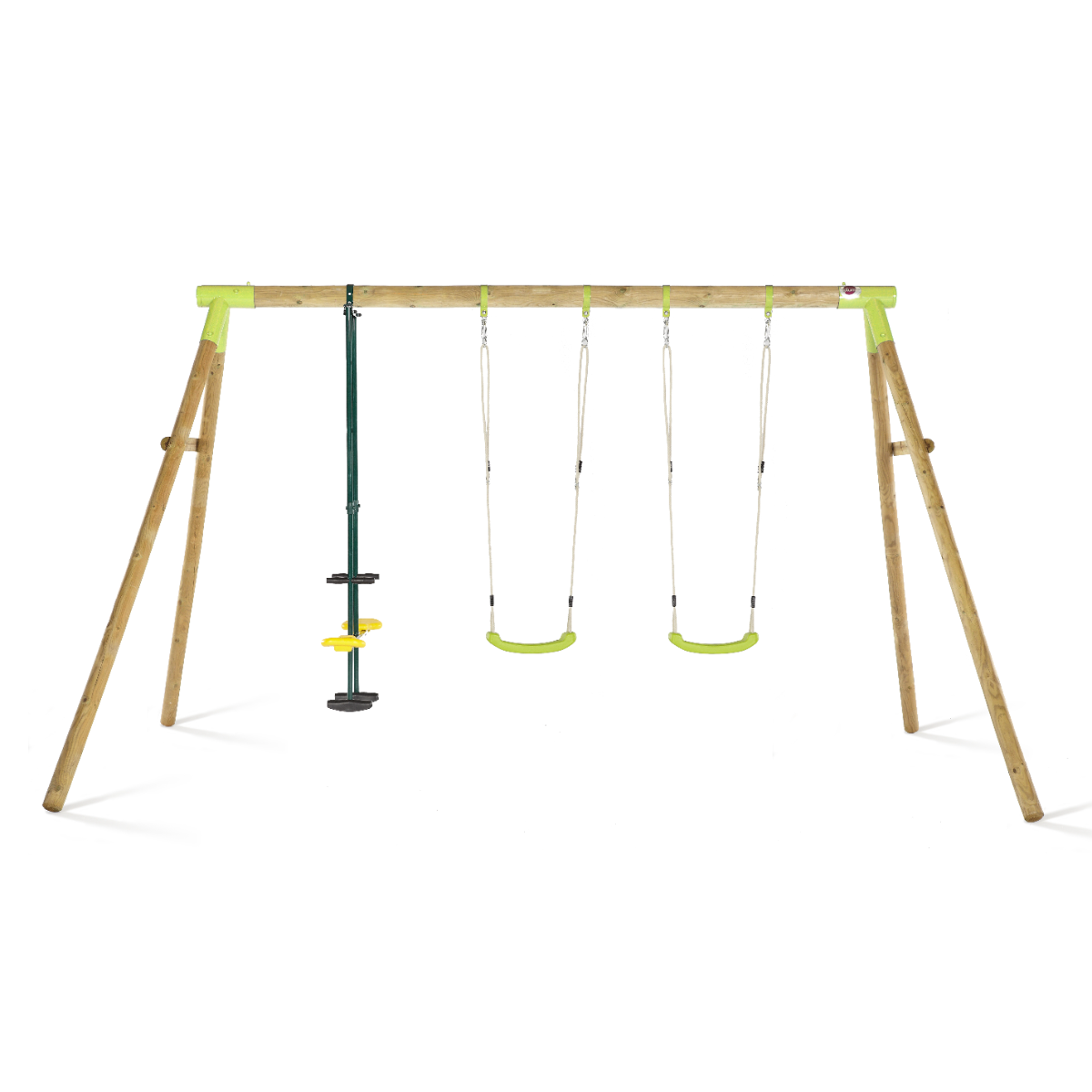 Plum Premium Colobus Wooden Swing Set Lime