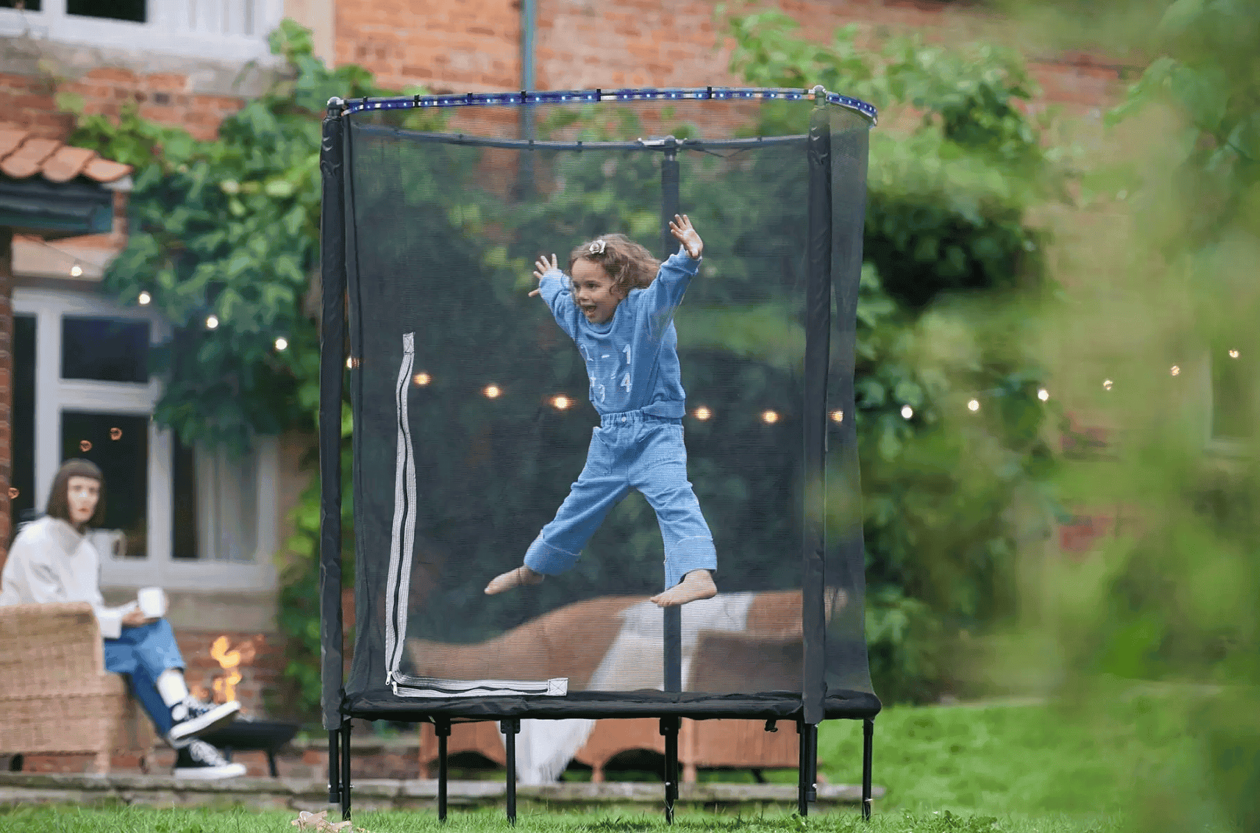 Plum 4.5ft Interactive Lights Junior Trampoline and Enclosure