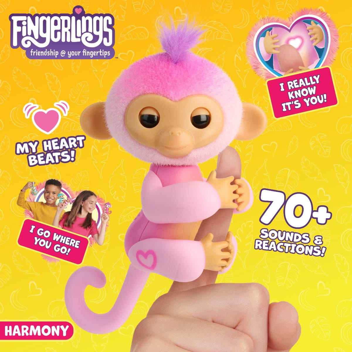 Fingerlings Monkey Pink Harmony