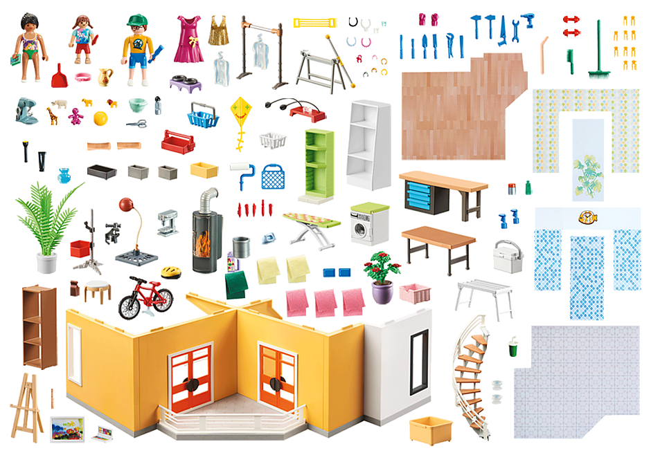 Playmobil modern house extension sales