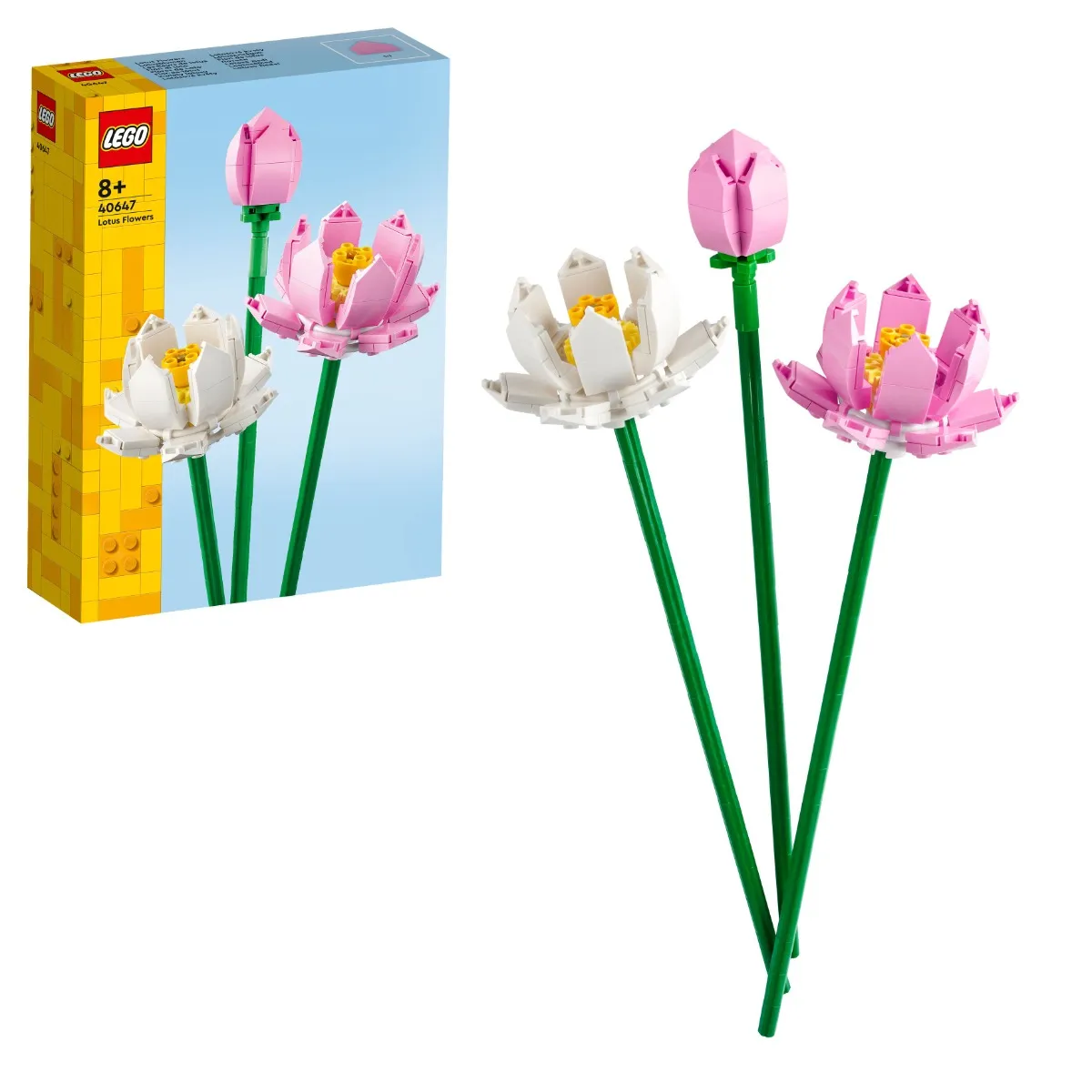 Image of LEGO Botanicals Lotus Flowers, Home Decor Set 40647