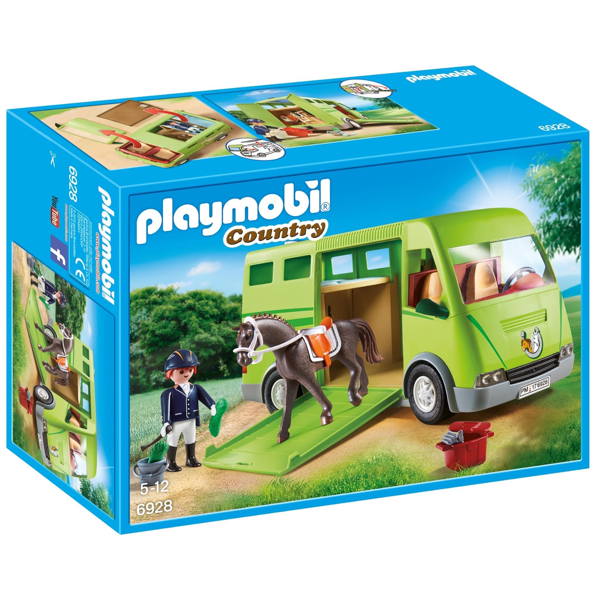 Playmobil Country Horse Box With Opening Side Door 6928