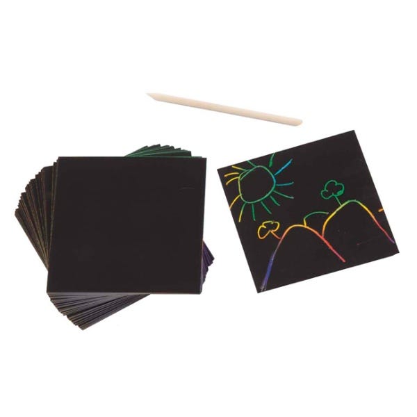 Melissa & Doug Rainbow Mini Scratch Art Note Cubes