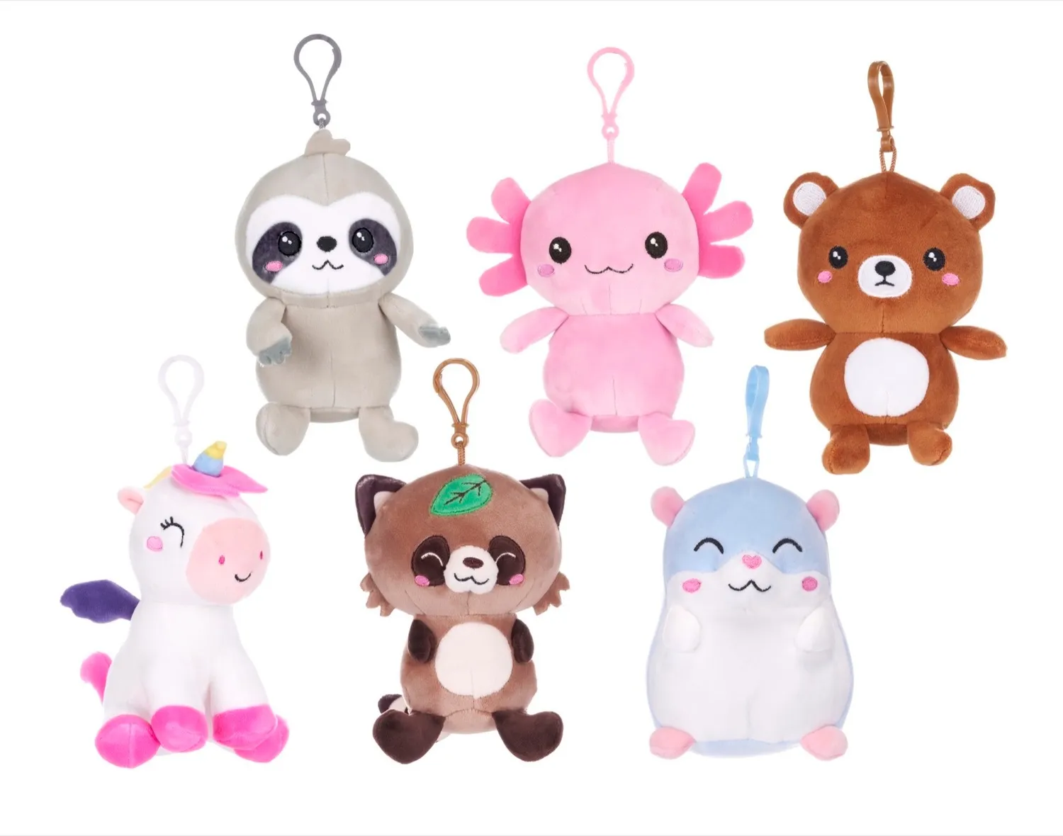Image of 5" Kawaii Kuties 6 Assortment Bag Clips - Series 2