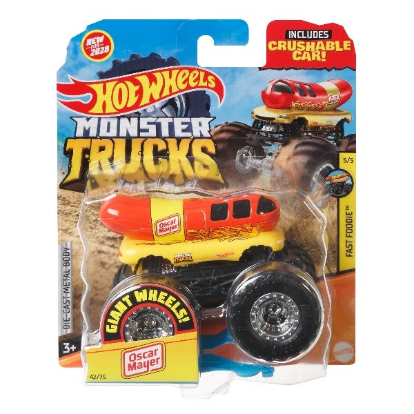Hot Wheels Monster Trucks 1:64 Vehicle Assortment