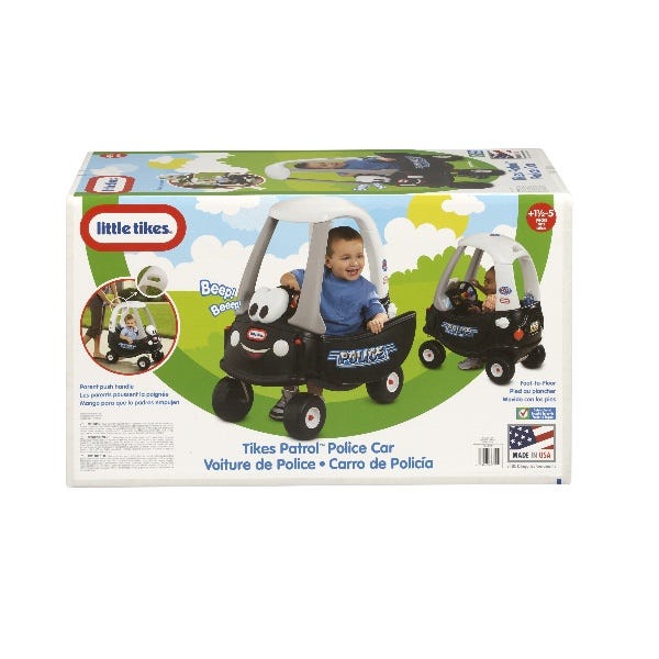 Tikes Patrol Police Car Cozy Coupe