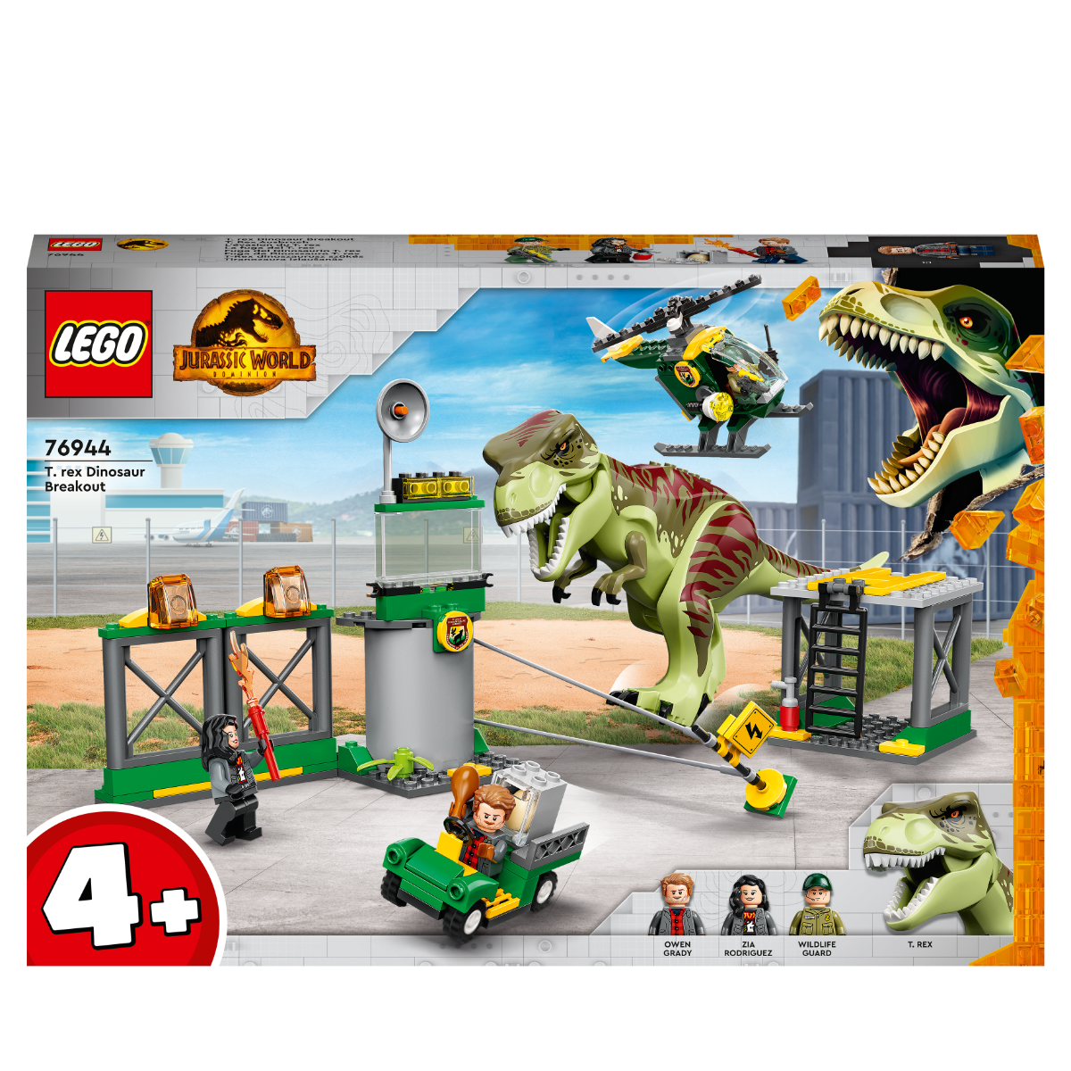 LEGO 76944 Jurassic World T. Rex Dinosaur Breakout Toy Set
