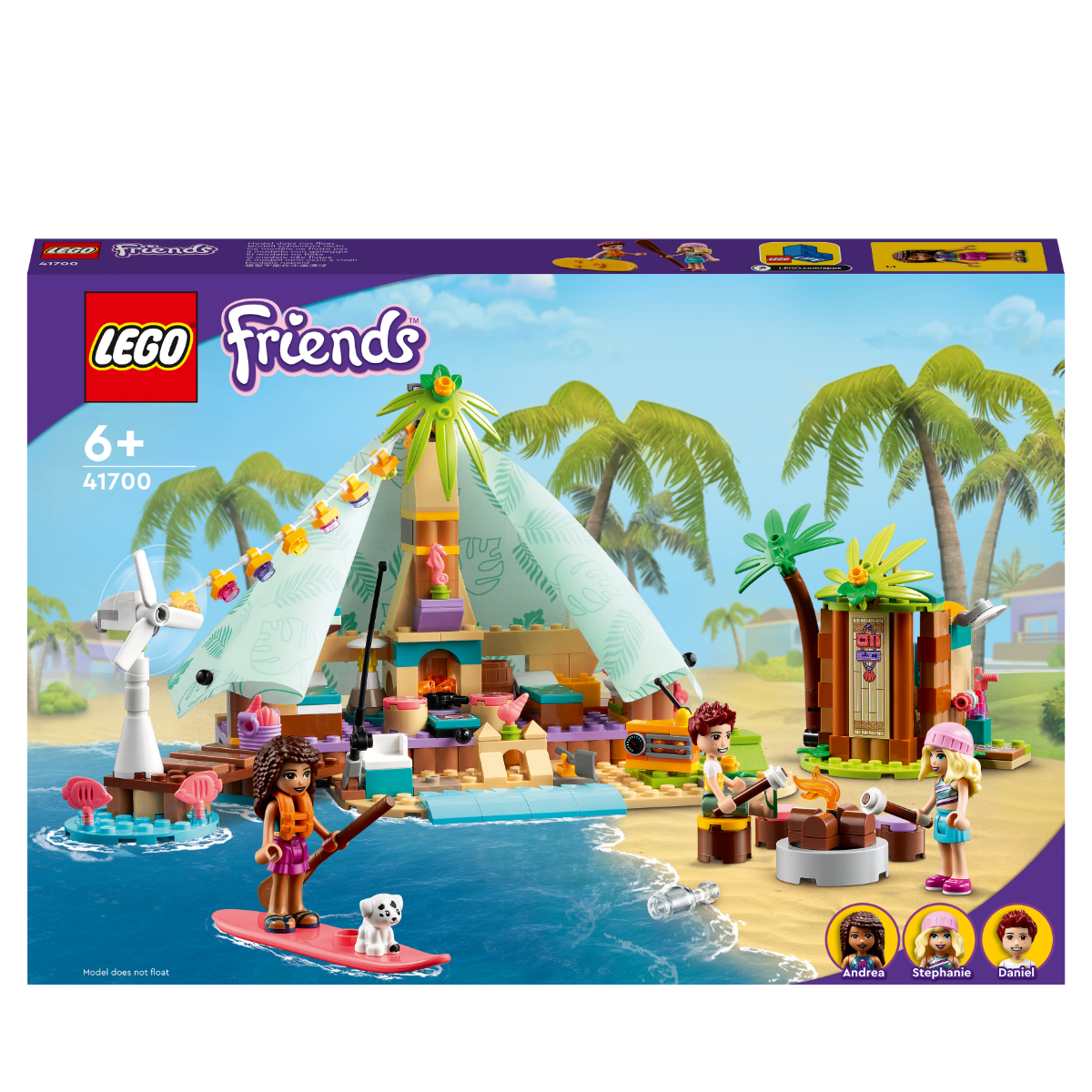 LEGO Friends Beach Glamping Tent Camping Nature Set 41700