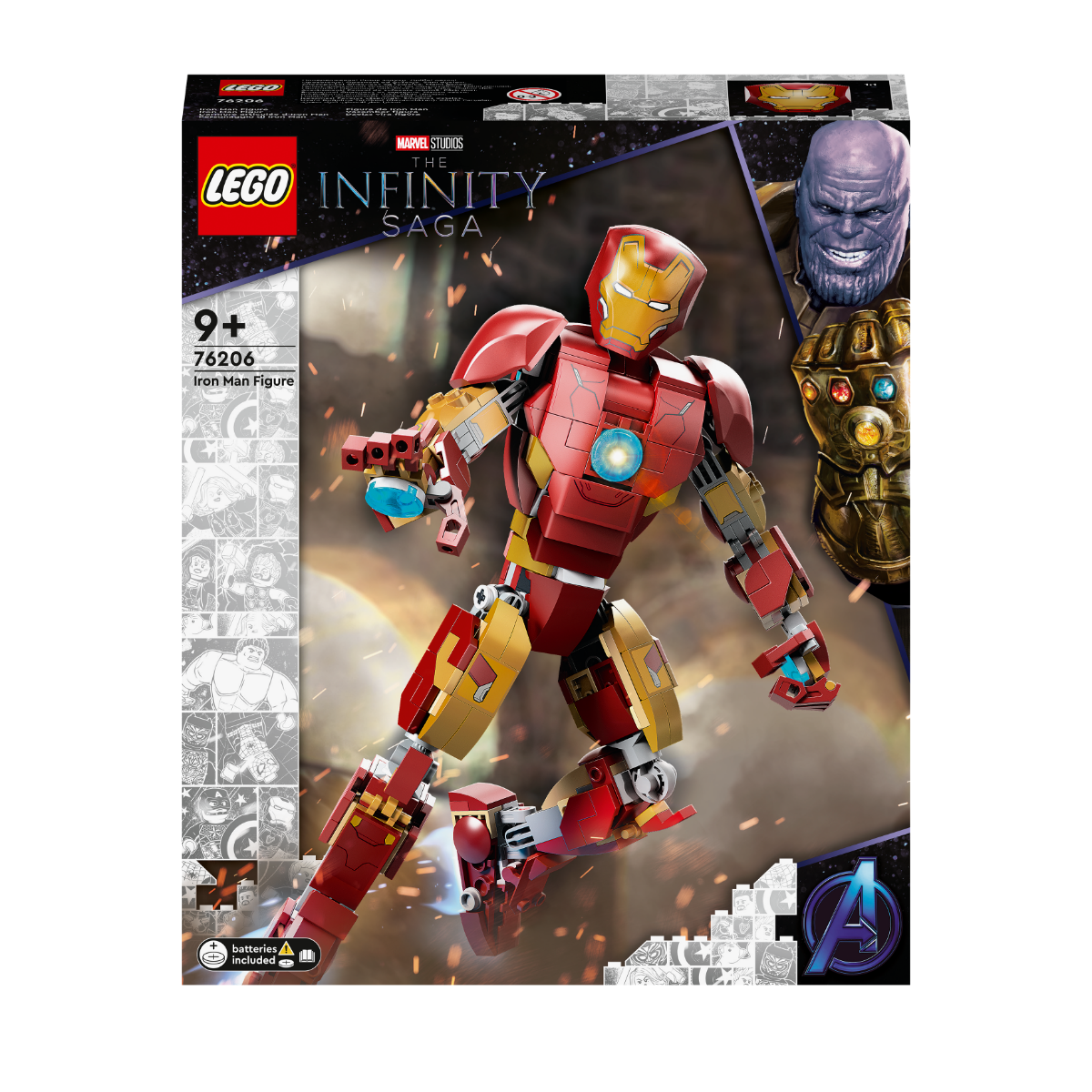 LEGO Marvel Iron Man Figure Building Toy Infinity Saga 76206