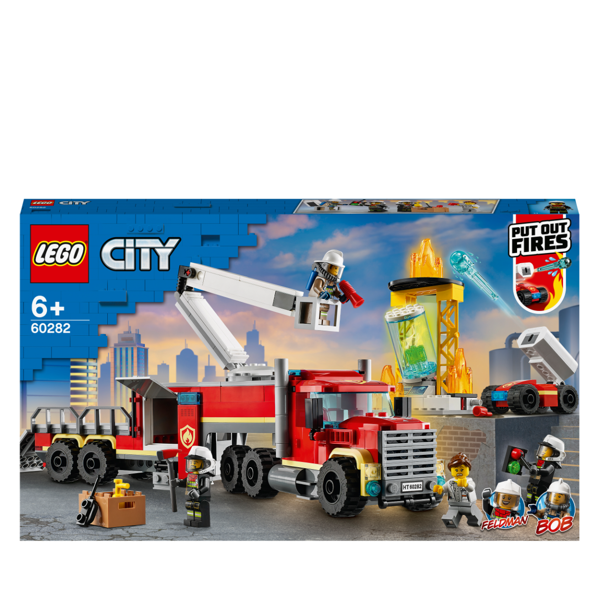 LEGO® City Fire Command Unit with Toy Fire Engine 60282