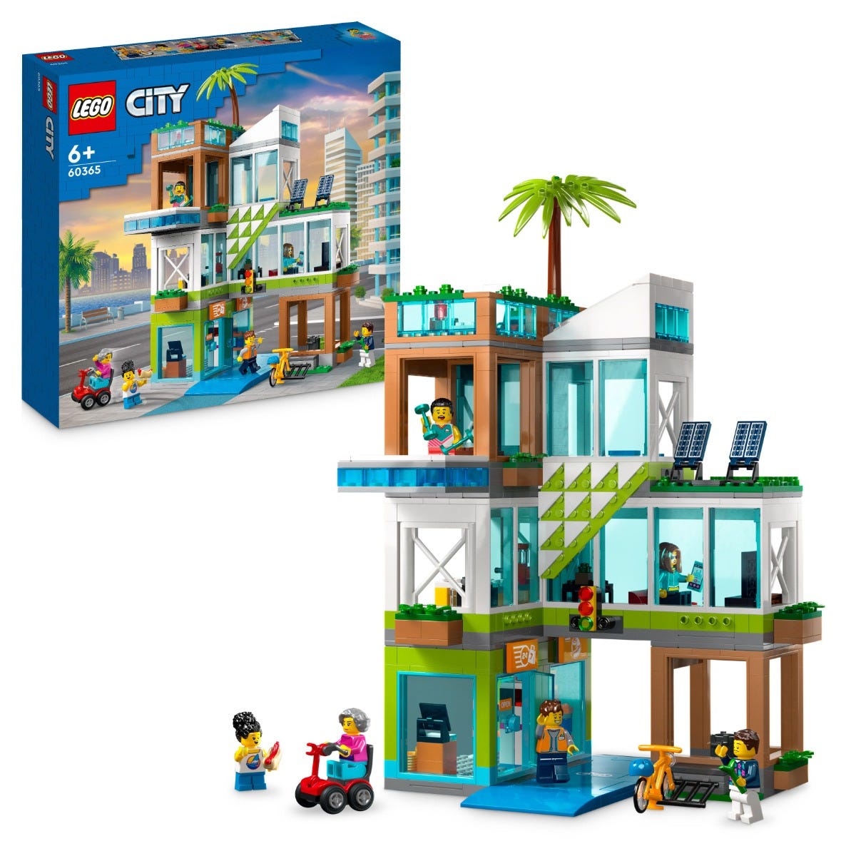 LEGO® 60365 City Apartment Building, Modular Construction Set