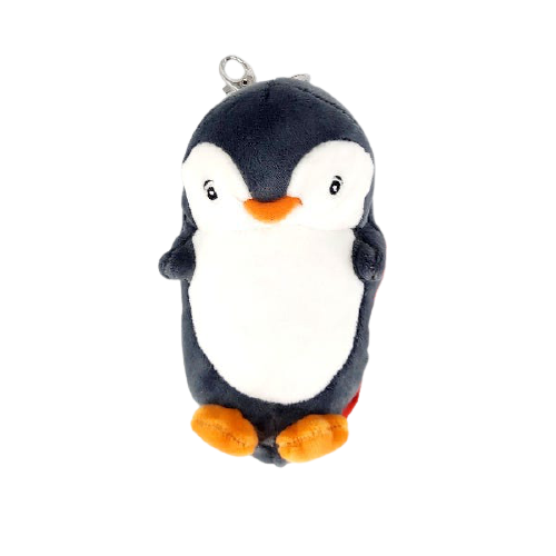Fluffy penguin keyring hot sale