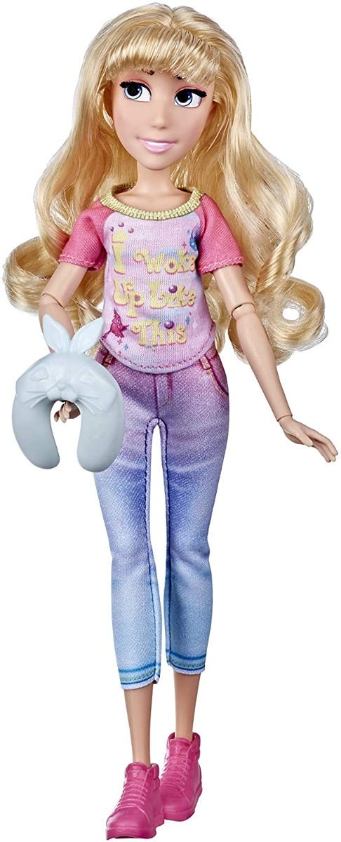 Disney Princess Comfy Squad Aurora Fashion Doll Toy Inspired by the Film Ralph Breaks the Internet Casual Outfit Doll for Girls 5 and Up