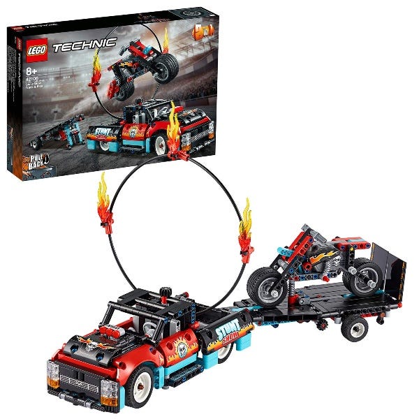 LEGO Technic Stunt Show Truck Bike Toys Set 42106
