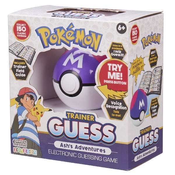 Ash's Adventures Electronic Guessing Game Pokemon Trainer Guess