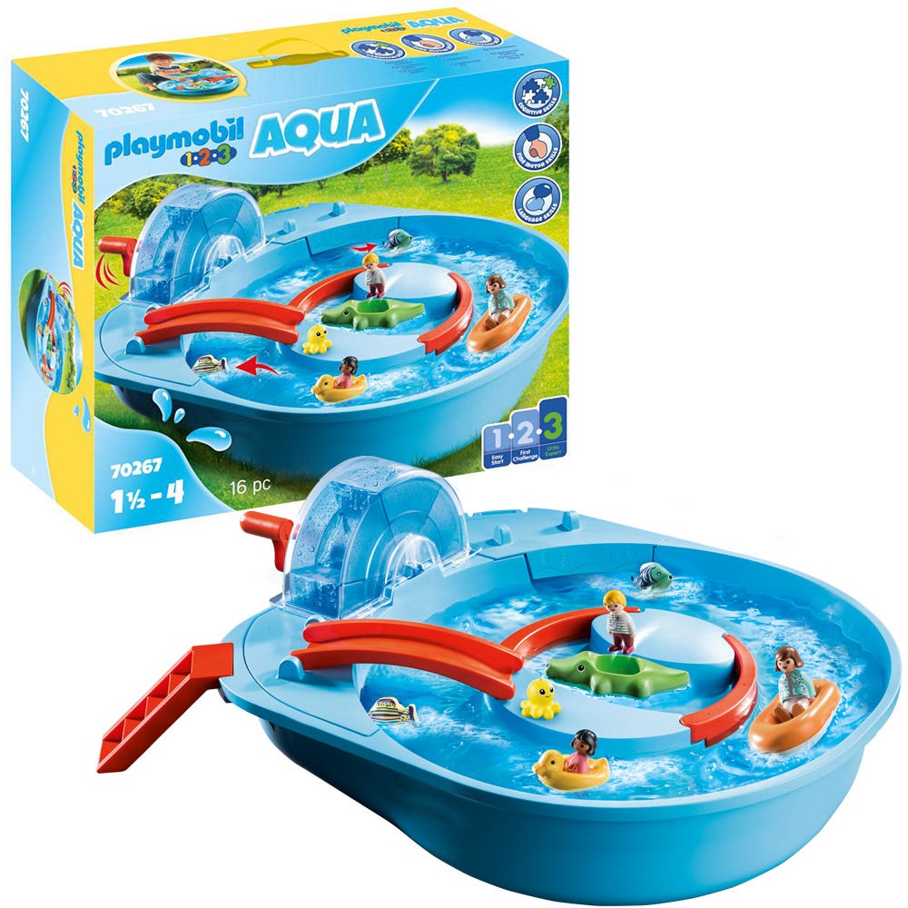 Playmobil 1.2.3 Aqua 70267 Splish Splash parque acuático durante 18 meses 
