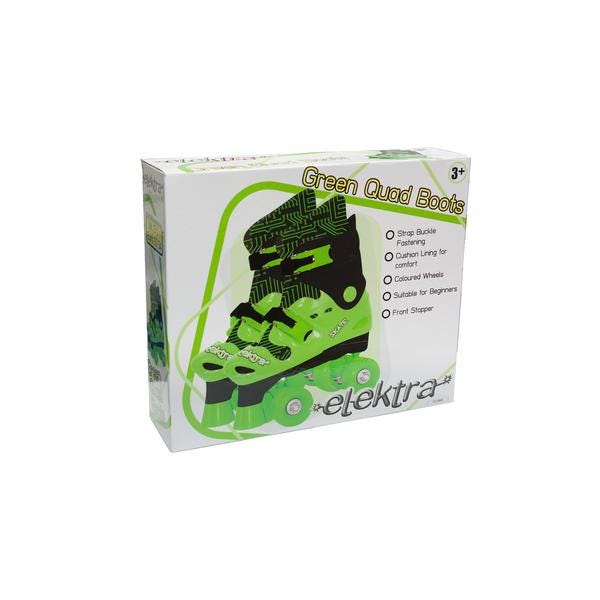 Medium, Black/ Green ELEKTRA Adjustable Quad Boot 