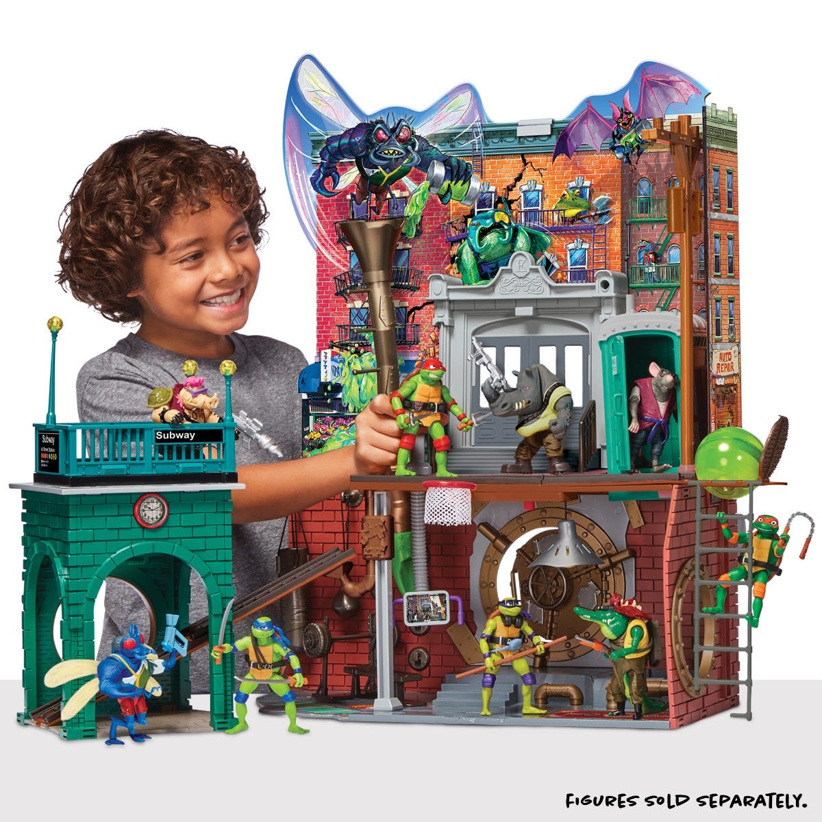 Rise of the teenage mutant ninja turtles playset cheap