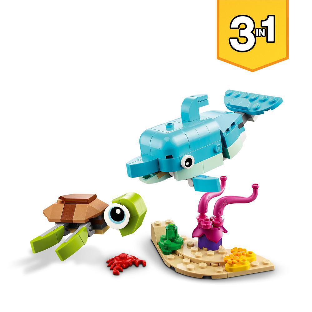 Lego® 31128 Creator 3In1 Dolphin & Turtle Sea Animals Toy Set