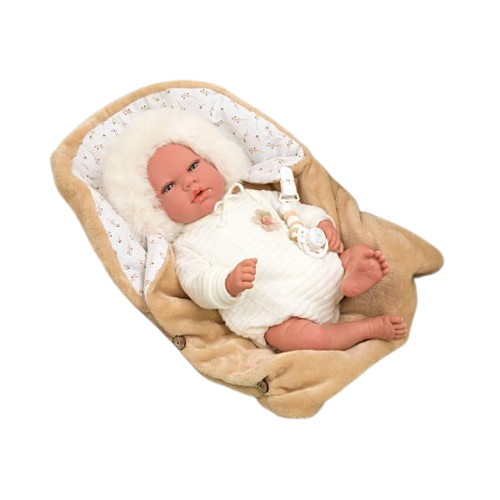 Alessandra Fur White Bonnet Baby Doll