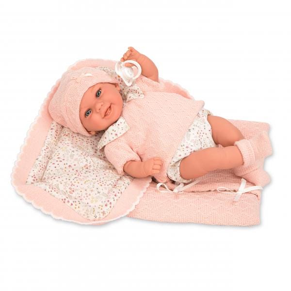 Baby Arias Doll with Pink Blanket (35cm)