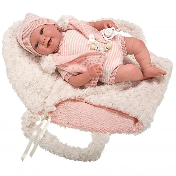 Baby Arias Reborn Doll Arias Diego with Babycarrier 45 cm