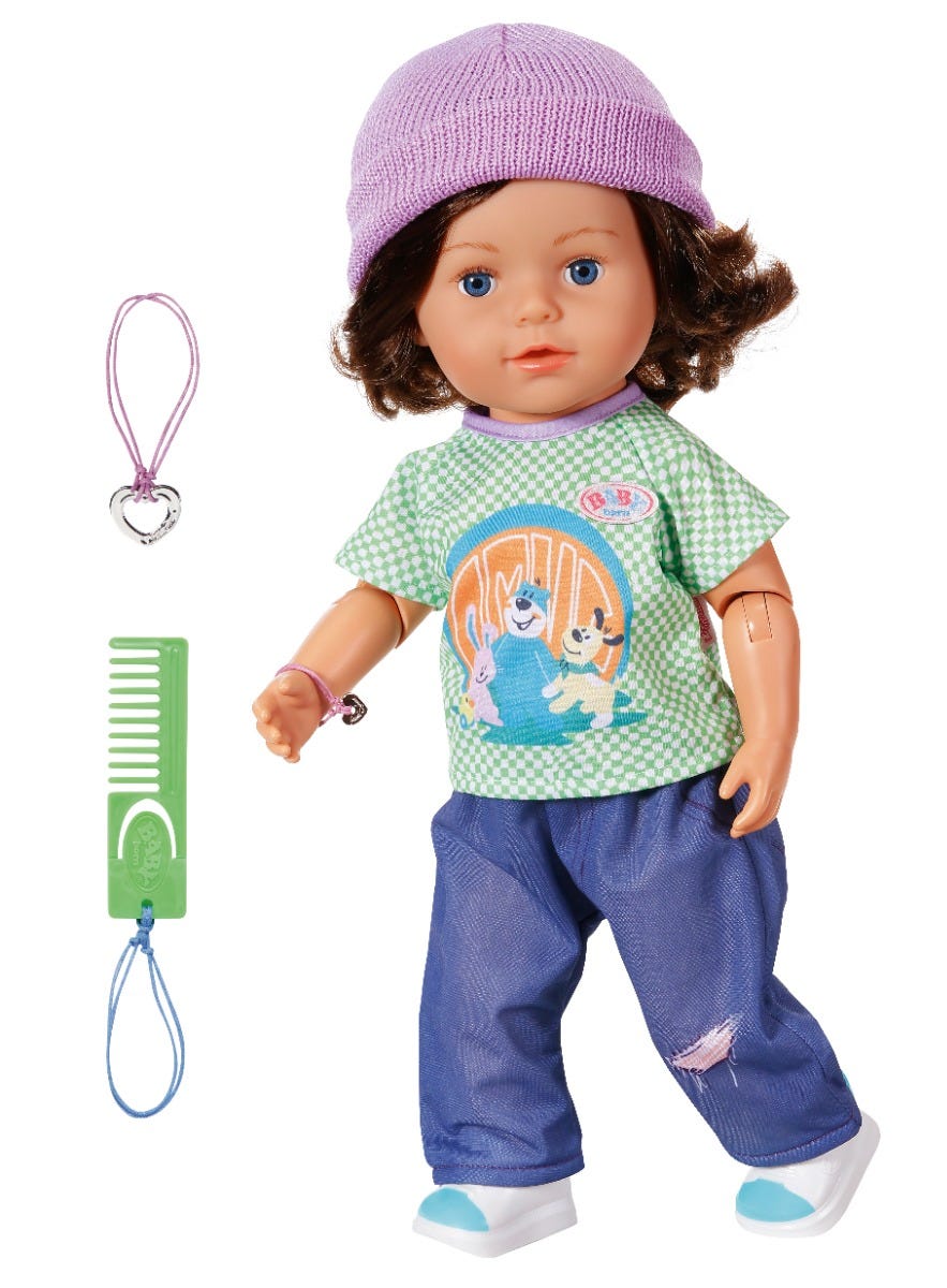 Baby born doll with hair cheap