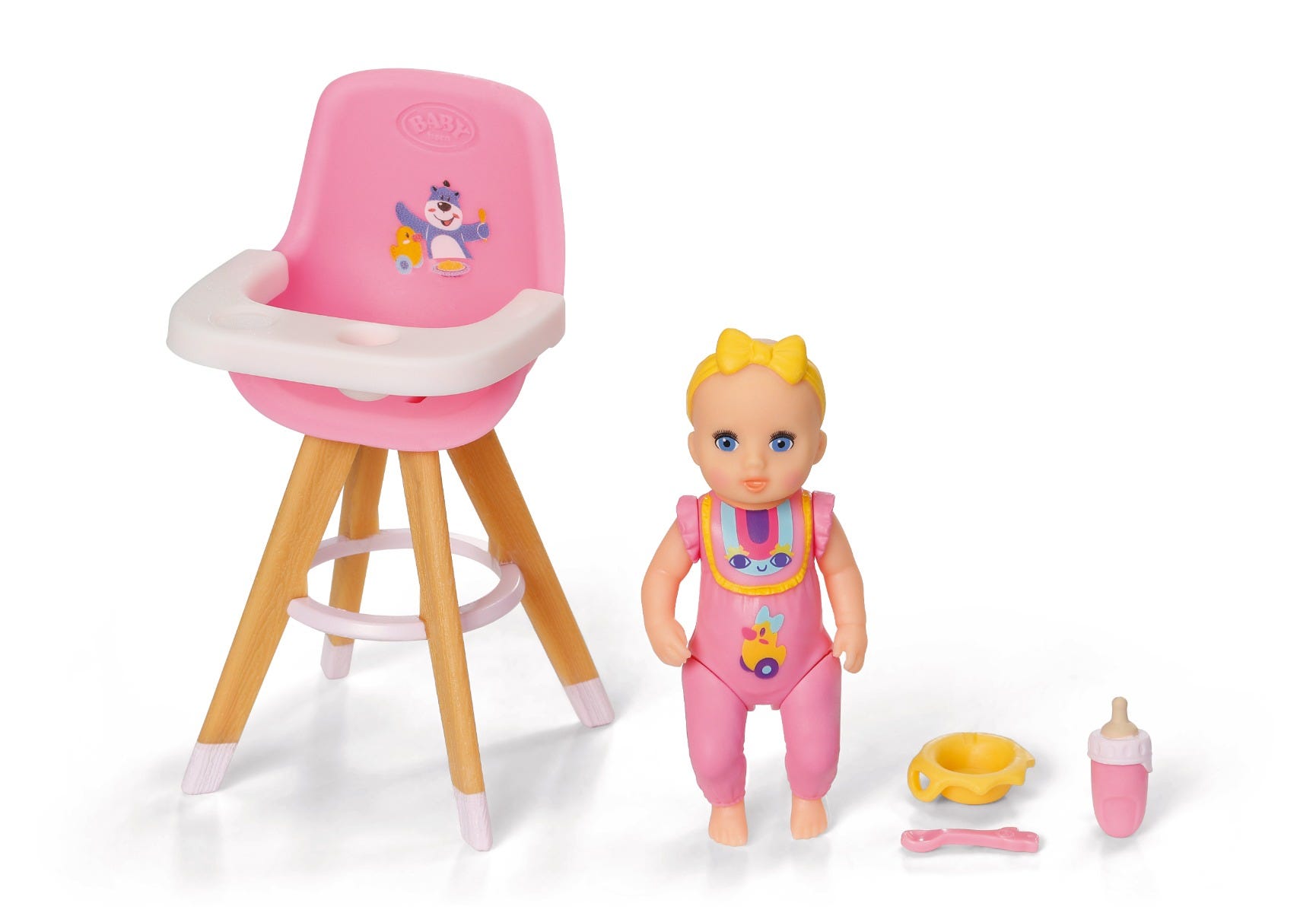 Baby Born Minis Playset Highchair With Luna