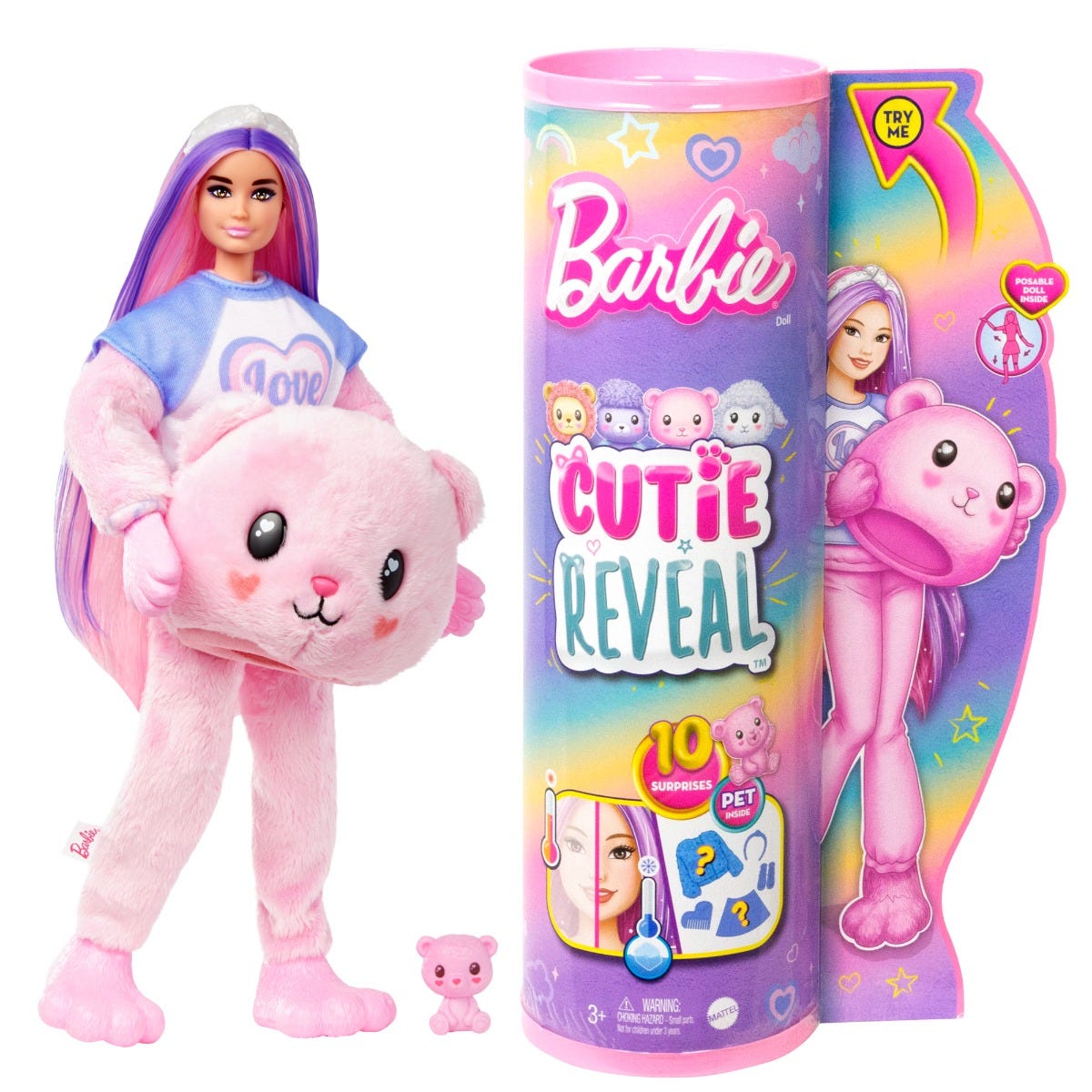 Barbie Cutie Reveal Cozy Cute Tees Doll Teddy