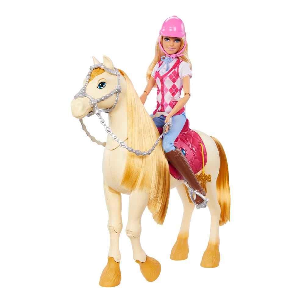 Horse riding barbie doll on sale