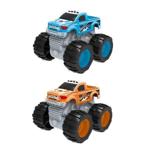 Big Wheel Friction Stunt Car 2 color Blue/Orange