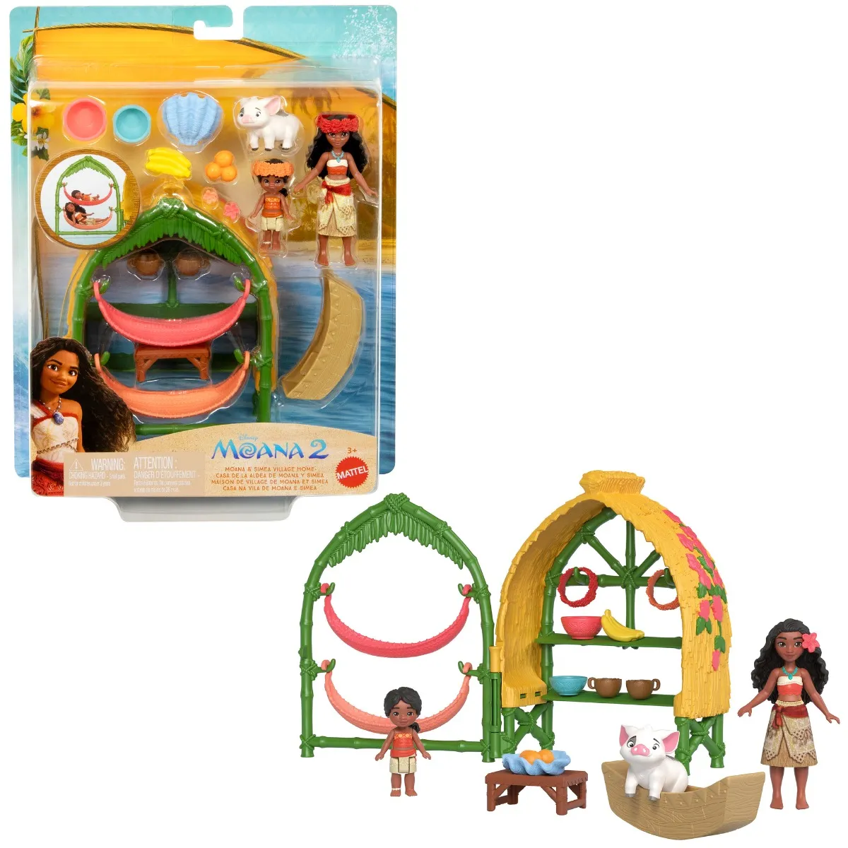 Image of Disney Moana 2 Moana & Simea Village Home Playset