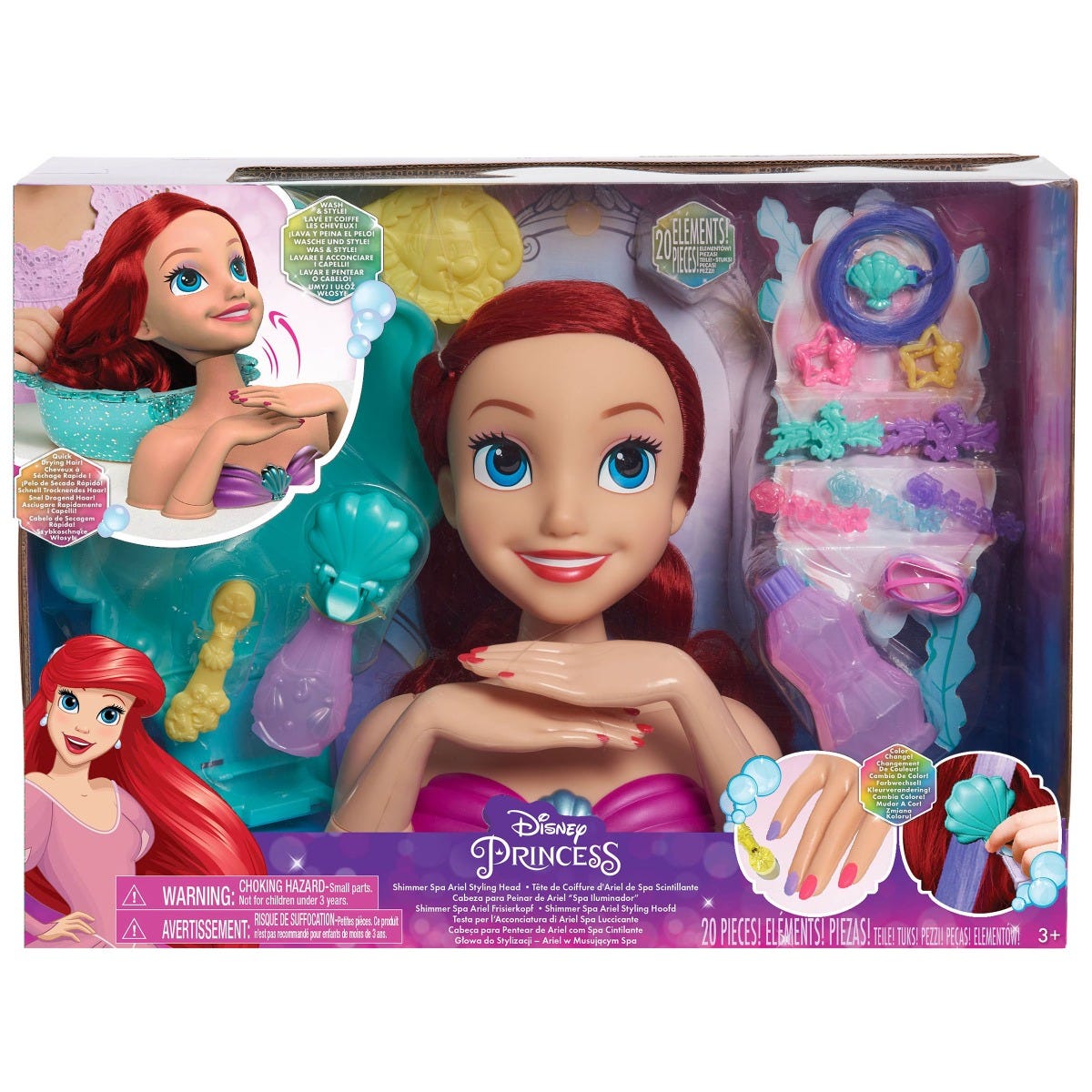 Disney Princess Feature Spa Styling Head Ariel