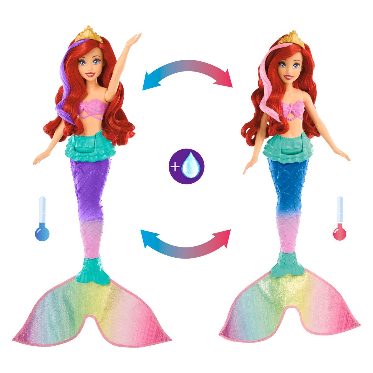 Disney swimming mermaid doll deals