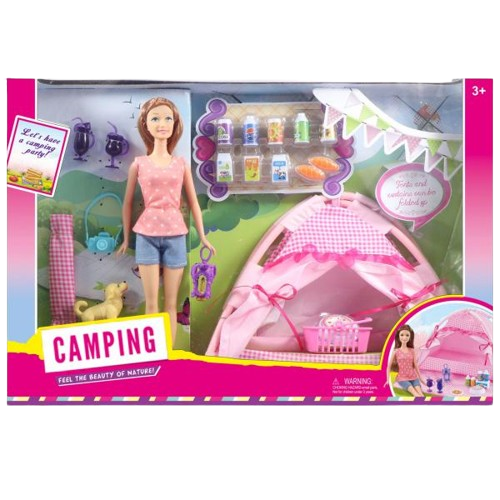 Ellie 11.5 Inch Fashion Doll Camping Set Bendable Legs
