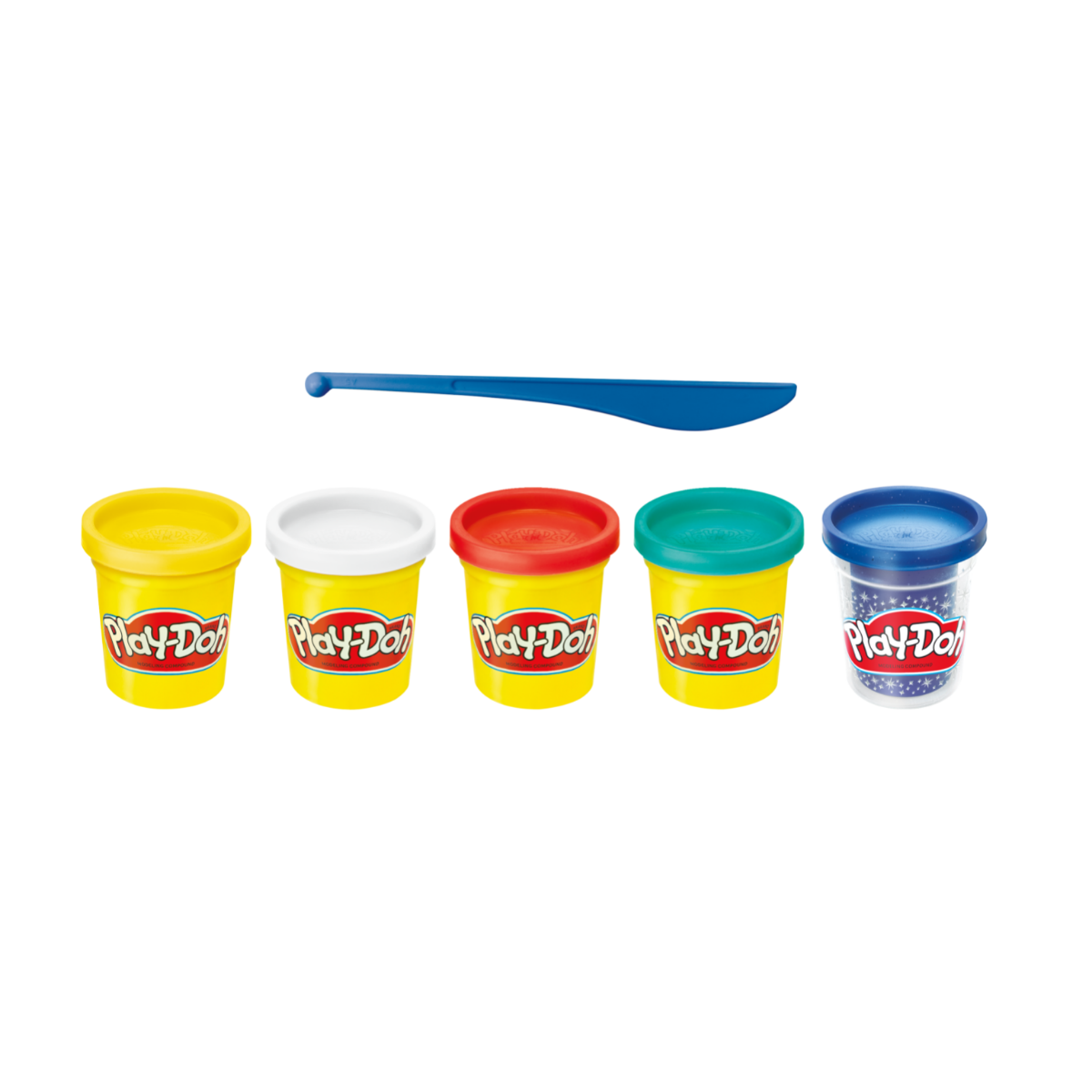 Play Doh Sapphire Celebration 5 Pack Of Modelling Compound For Children 3 Years And Up Including Blue Sapphire Sparkle Green Red White And Yellow Non Toxic