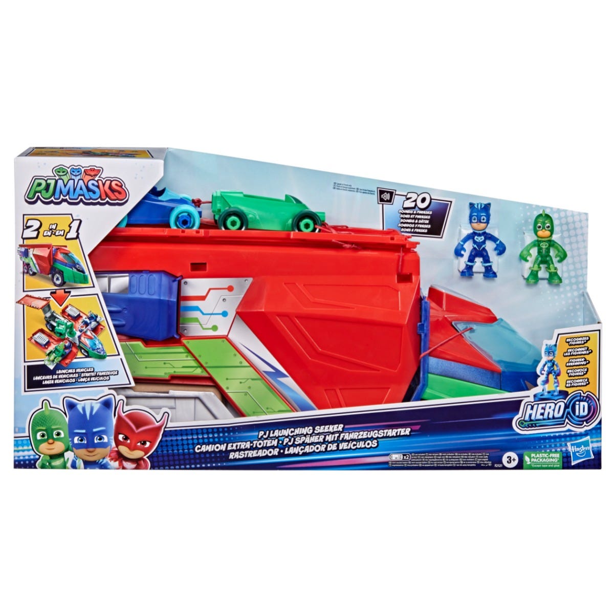 Pj Masks Pj Launching Seeker Pre-School Toy, Transforming Vehicle Playset.