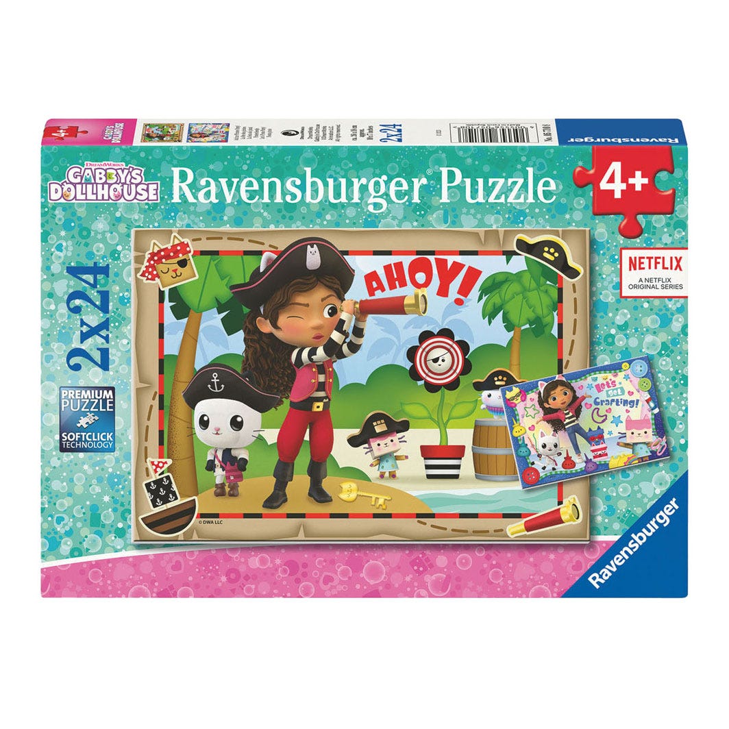 Photos - Jigsaw Puzzle / Mosaic Ravensburger Gabby’S Dollhouse, 2X24Pc 