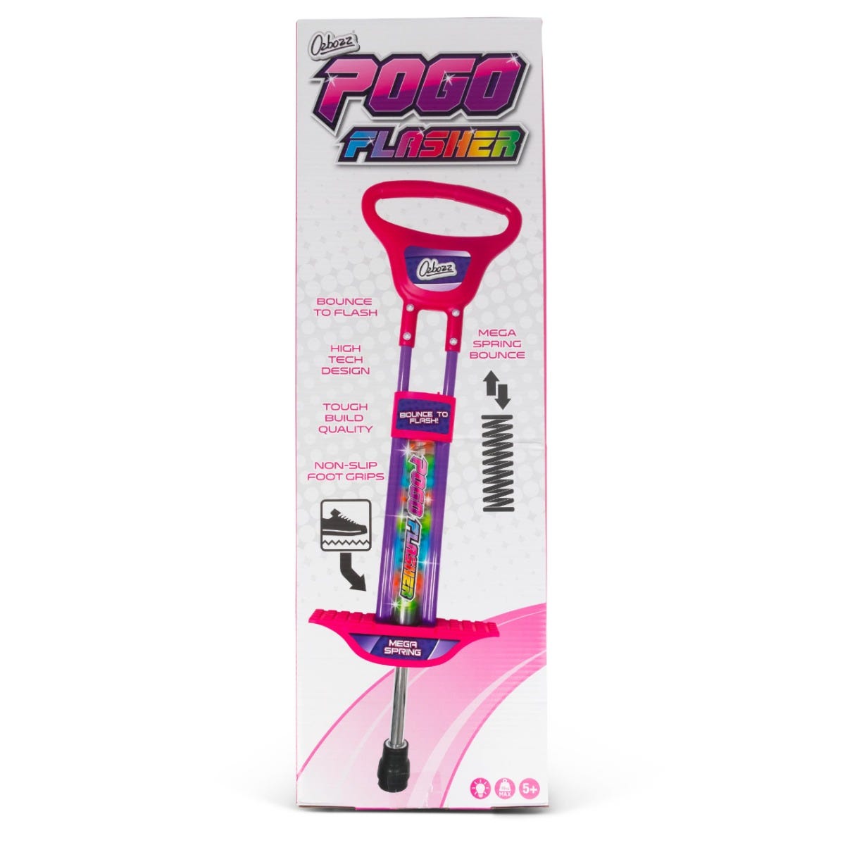 Go Light Up Pogo Stick Pink 89Cm