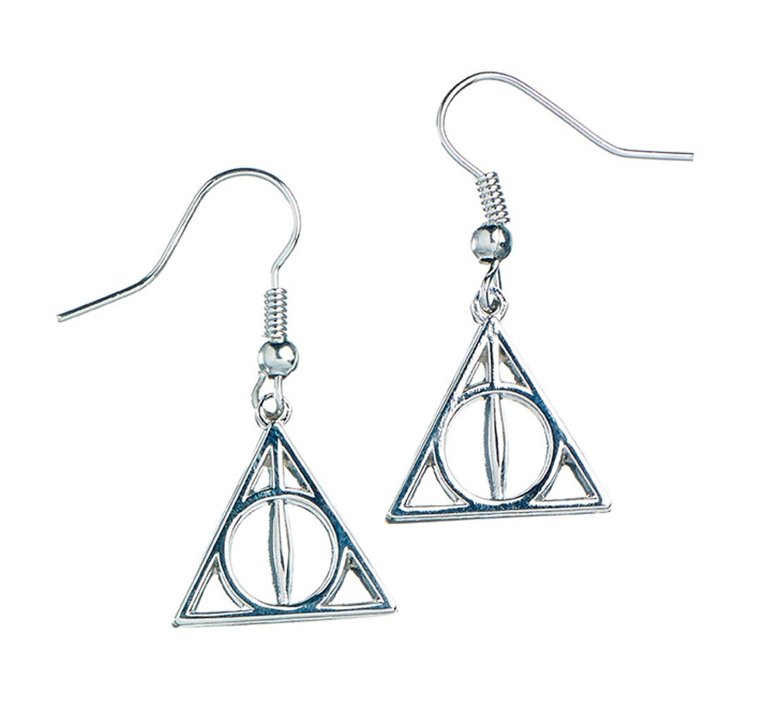 Harry Potter Deathly Hallows Drop Earrings