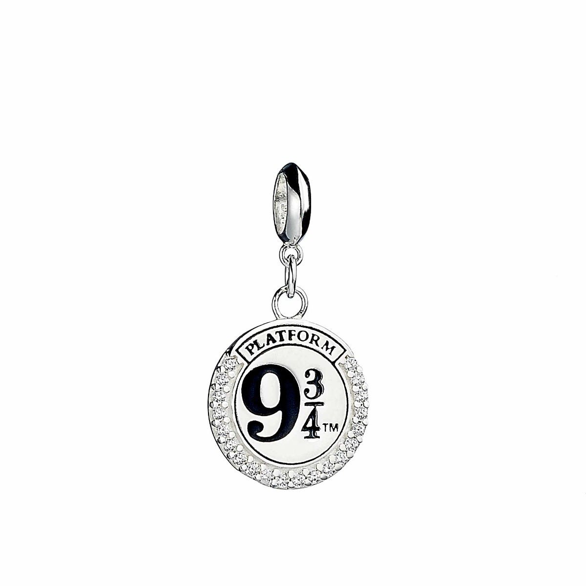 Harry Potter Sterling Silver Platform 9 3 4 Slider Charm With Crystal Elements