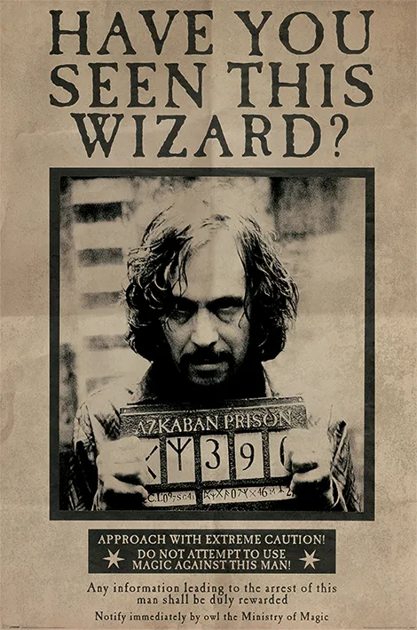 Image of Harry Potter Wanted Sirius Black Maxi Poster