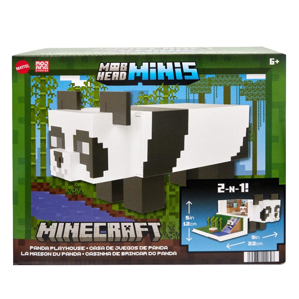 Minecraft Mob Head Minis Panda Playset