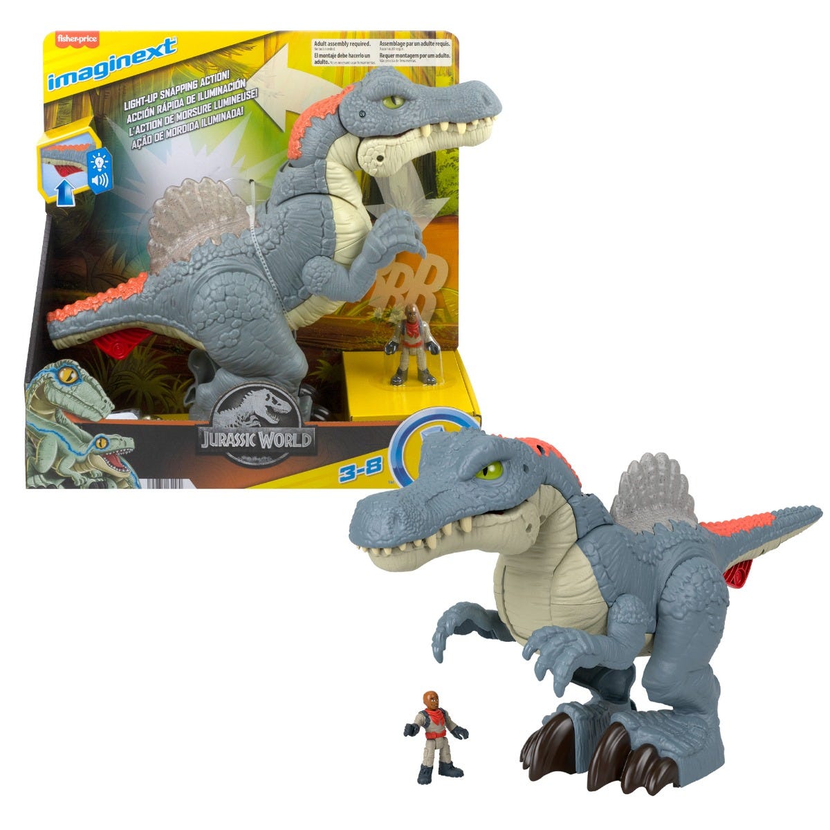 Photos - Doll Ultra Imaginext Jurassic World  Snap Spinosaurus 